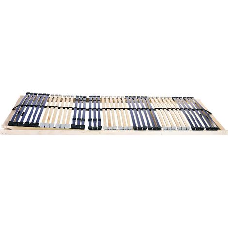 Lit simple  Lit adulte  Sommier à lattes Marron 90 x 190 cm Bois de hêtre massif