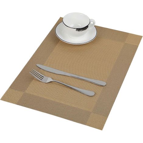 Sets de table multifonctionnels en PVC antidérapant et lavable, compatibles avec les tables de cuisine de restaurant. (1/5)