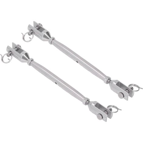 2 Stück Spannschloss mit Haken aus Edelstahl für Marine M4 (1/5)