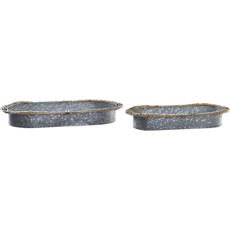 DKD Home Decor centre de table gris marron 51x26x7 cm (1/3)