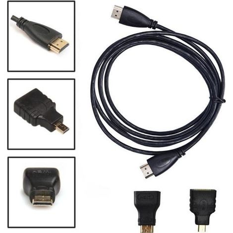 3M 3in1 HDMI vers HDMI - Mini - Micro adaptateur HDMI Câble HD Kit pour Tablet PC TV LBB606117251909 (1/4)