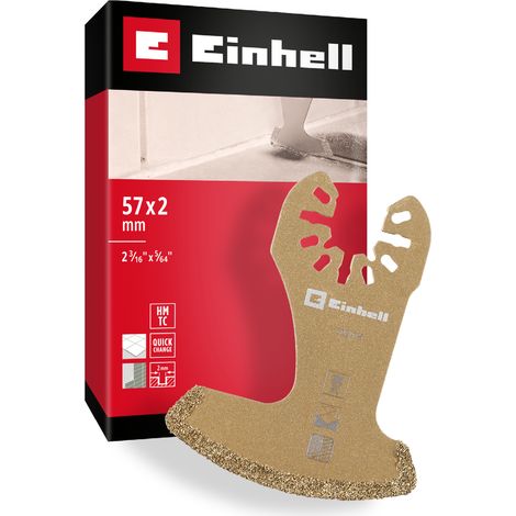Original Einhell Hartmetall-Segmentmesser 57mm (Segmentierte Form, Hartmetallbestreuung, Open Back Schnellwechselfunktion, Geeignet für Multitools) (1/5)