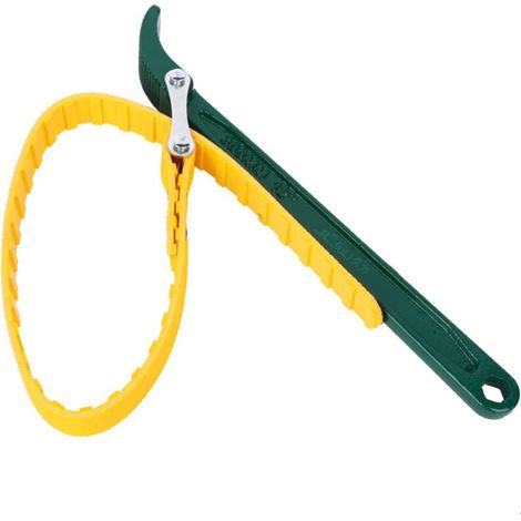 Clé à Sangle Réglable, Cle filtre a Huile, Cle a Sangle de Filtre Multifonctional Poignée de 30cm Outil de Retrait pour mécaniciens et plombiers (1/4)