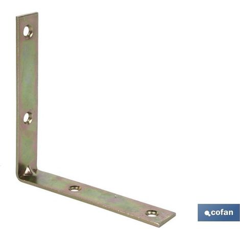 Équerre de 80 mm en acier zingué pour l'assemblage de panneaux à 90°