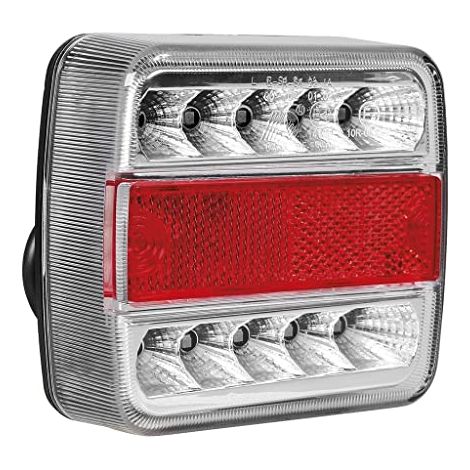 SPOTLIGHT - FEUX ARRIÈRE 10 LED 4 FONCTIONS CLIGNOTANT, VEILLEUSE, STOP, ÉCLAIREUR DE PLAQUE - PRÉ-CÂBLAGE DE 20CM - NORME CEM
