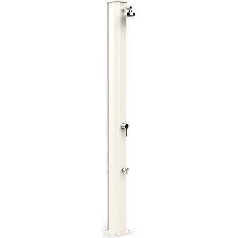 Doccia solare da giardino 40l miscelatore e lavapiedi arkema big jolly bianco crema (1/5)