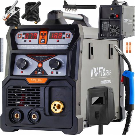 Saldatrice inverter, MIG MAG MMA a flusso 250A, a gas, 4 in 1 (1/5)