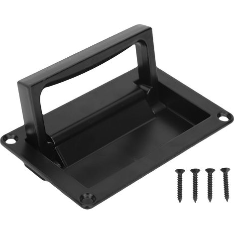 Poignée encastrée A10777 93x51mm Alliage de zinc noir Repliable Silencieuse pour porte trappe camping-car bateau (1/5)