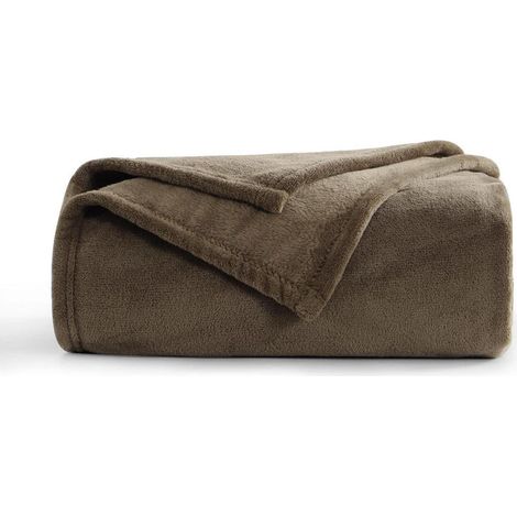 Kuscheldecke Fleecedecke XL Sofa Couchdecke Winter 150 x 200 cm Braun (1/5)
