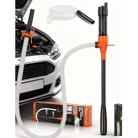 Pompe à carburant électrique universelle - Siphon haute performance avec tuyau 1,2m pour essence et diesel - Portable couleur ambre (1/5)