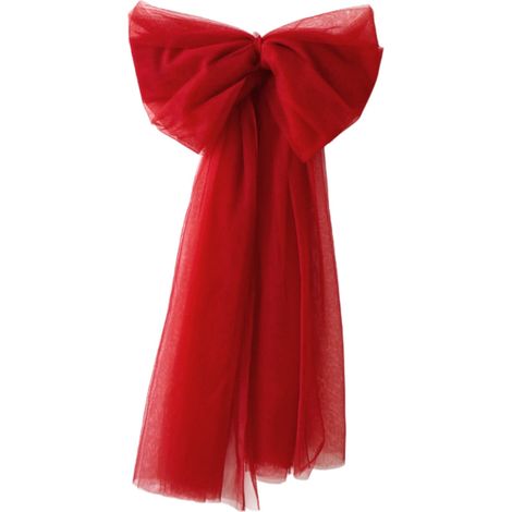 Bow - 75 x 35 cm - Polyester - Pour Décoration De Sapin De Noël, Guirlande Ou Mur - Rouge - 1 Pièce (1/5)