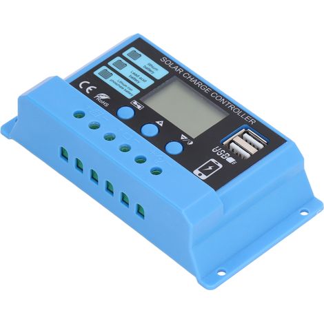 Régulateur de Charge PWM 20A pour Panneau Solaire avec Ports USB et Affichage LCD (1/5)