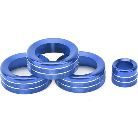 Lot de 4 anneaux décoratifs pour boutons de climatisation, compatibles avec BRZ 2017-2020 (bleu). (1/5)