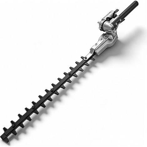 Tête de Taille-Haie 26mm 9 Cannelures – Double Lame 44 cm, Orientation -75° à +90°, Graisseur et Réservoir 250ml Inclus, Compatible avec la Plupart des Débroussailleuses, pour Arbustes et Haies (1/5)