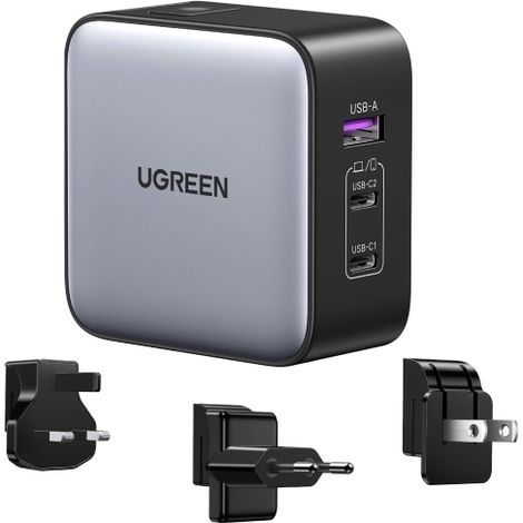 CARGADOR TRAVEL UGREEN USBA 2USBC 65W WORLDWIDE