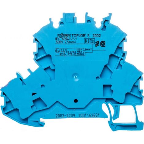 Conector de 2 niveles 2,5 mm² N azul 2002-2209 TOPJOBS