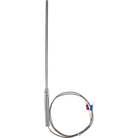 M8 Thread Type K Thermocouple 200mm Probe Temperature Sensor Wire 0-400℃ (1 m)