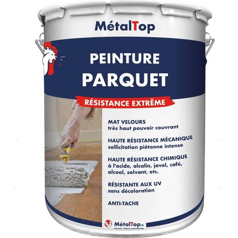 Peinture Parquet - Pot 1 L - 1037 - Jaune soleil - Metaltop (1/5)