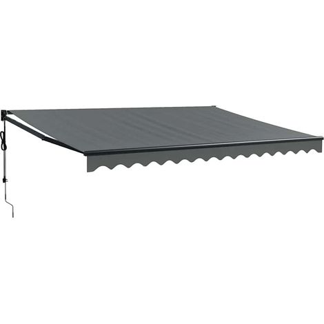Maison Exclusive - Elektrische Markise mit Kurbel Anthrazit 4x3 m