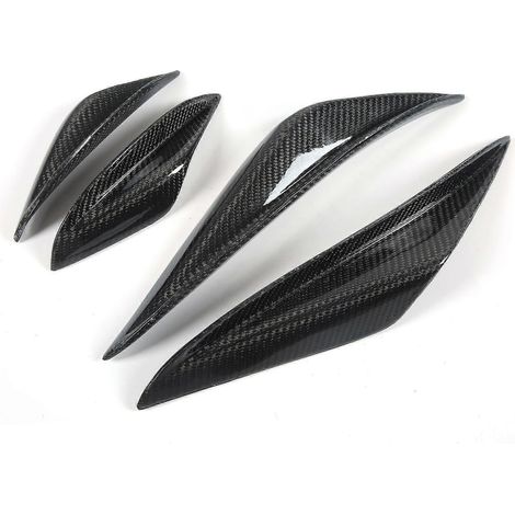 Frontstoßstangen-Flügel-Deflektorspoiler aus Kohlefaser mit Canard-Antikollisionslippe für BMW 3er Limousine E90 (2005–2012) Karosserieschutz-Kit (1/5)