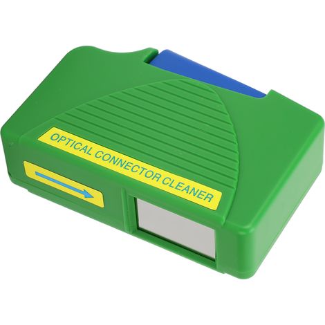 Boîte de nettoyage de Fiber optique, nettoyeur de connecteur optique, accessoires de câble facial d'extrémité de cavalier vert (1/5)