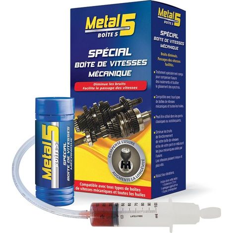 Additif boîte de vitesse mécanique 70 ml – BVM5B – Protège et améliore le fonctionnement – Compatible avec toutes les huiles – Metal 5