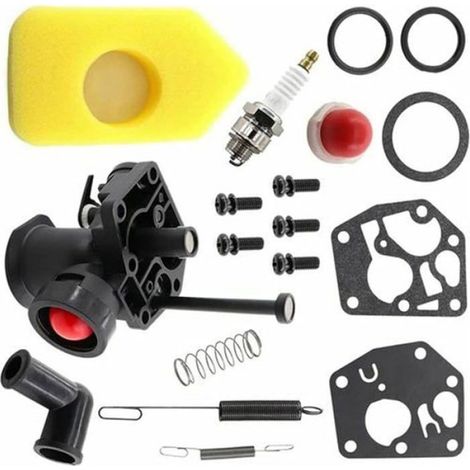 Kit Carburateur - Compatible Moteurs Briggs & Stratton Sprint Vertical 1 Cylindre - Pour Tondeuse Thermique - 1 Pièce