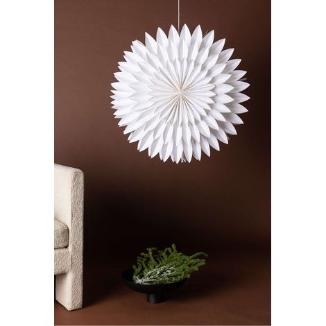 Storlien étoile de Noël avec lumière papier Ø80 cm suspension blanc. (1/4)