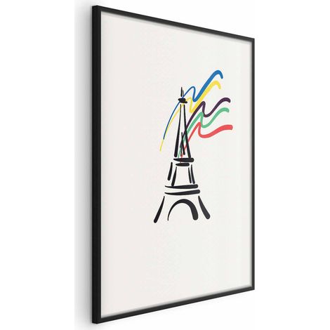 Poster – Eiffelturm und Farben (1/4)