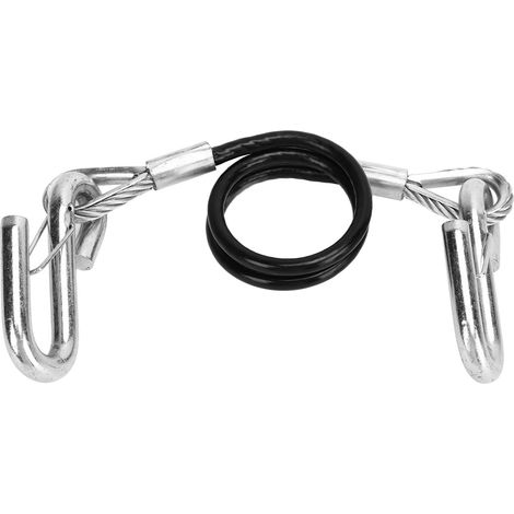 Câble de sécurité pour remorque avec crochet en S de 70 cm (27,6 pouces), corde de sécurité à ressort pour VR, capacité de charge de 1588 kg (3500 lb), câble de remorquage de sécurité (1/5)