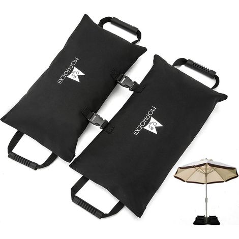 Lot de 2 Sacs de Sable de 20,4 kg pour Base de Parapluie, Sacs de Sable Robustes à remplir pour Maintenir Les Choses, Poids de Meubles de terrasse pour terrasse et Supports de Parasol (1/5)