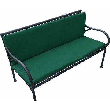 Cuscino da giardino impermeabile per altalena Bertoni, verde, 120x40+40, con fodera sfoderabile. (1/5)