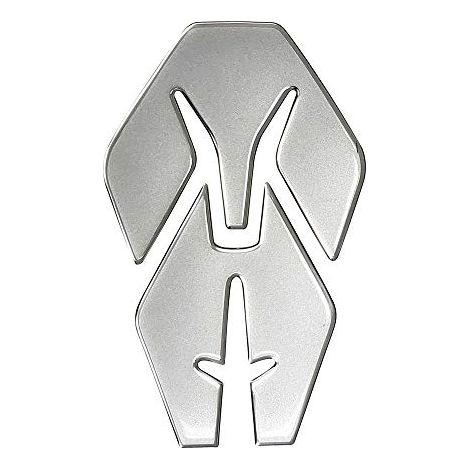 Quattroerre Paraserbatoio Tank Pad Adesivo 3D per Moto (Argento) (1/4)