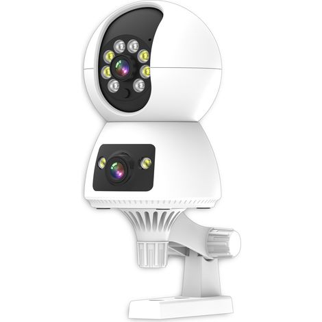Caméra binoculaire intérieure PTZ pour surveillance, vision nocturne couleur, stockage cloud, Gunball (1/4)