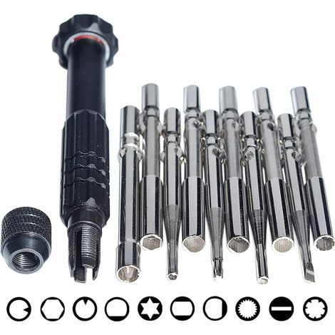 Kit de 10 pièces d'outil de réglage de carburateur avec tournevis à poignée antidérapante et sac de transport pour Poulan Artisan 2 temps Petits moteurs Coupe-bordures à chaîne (1/5)