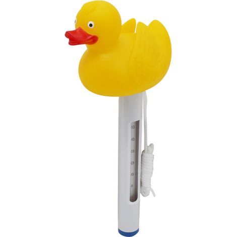 Thermomètre flottant canard pour piscine avec cordon - Linxor