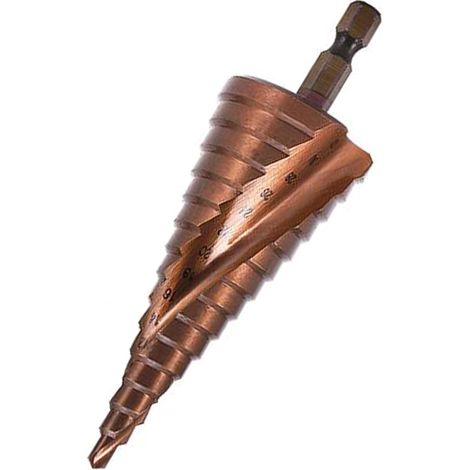 HSS-Kobalt-Stufenbohrer 4-32 mm Sechskantschaft für Metall, Stahl, Kupfer, PVC, Kfz-Elektroarbeiten (1/5)