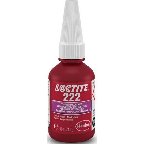 Frein filet faible professionnel loctite 222 10 ml
