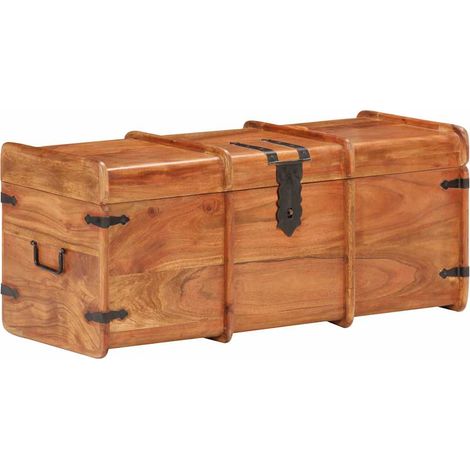 vidaXL Storage Chest 90x40x40 cm Solid Acacia Wood (1/5)