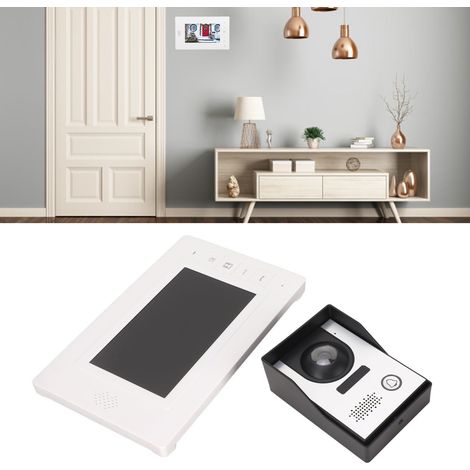 7-Zoll-HD-BlackVision-Video-Türsprechanlage ohne Kontakt mit kabelgebundenem EU-Stecker und ABS-Stecker (1/5)
