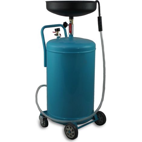 Bituxx Mobiler 80L Ölauffangwagen Ölablassgerät Altölauffang Ölwechsel Druckluft Entleerung 38,5cm Trichter