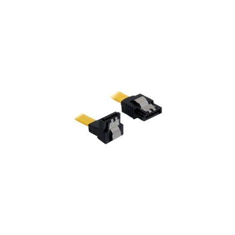 DeLOCK SATA-Kabel 3.0 SATA - SATA down St/St Clips 0,30m (82806) (1/3)