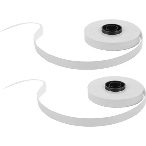 Cartouche d'étiquettes PET 2 rouleaux, 52,5 pi x 9 mm, résistant à la déchirure, recharge pour MAX LM 550A, blanc (1/5)