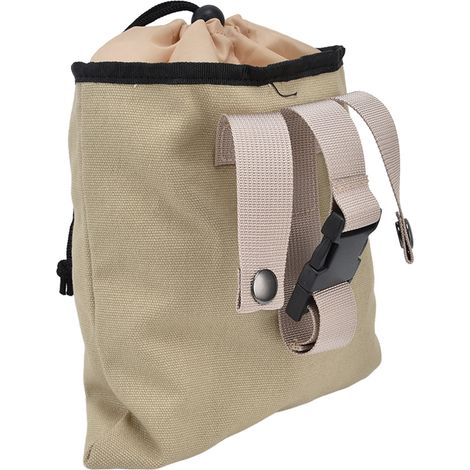 Ceinture porte-récolte beige, sac de cueillette mains libres pour jardin, poche de rangement champêtre, sac utilitaire sans les mains pour fruits et légumes. (1/5)
