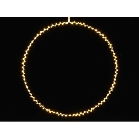 Cerchio Natalizio Luminoso da Appendere, Uso Interno ed Esterno - Diametro 40 cm (1/4)
