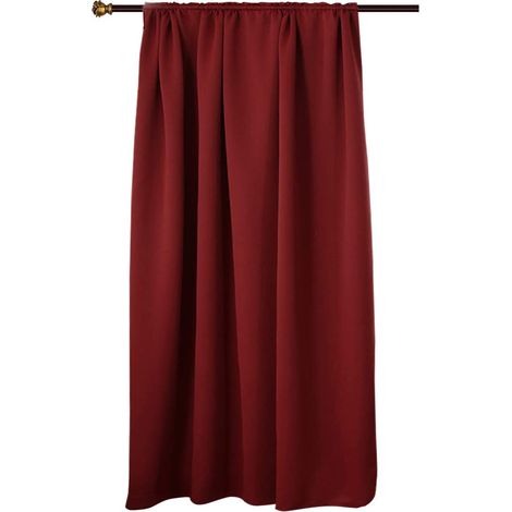 WOLTU 1 pièce Rideau occultant, pour fenêtre et Porte Isolant Thermique, 135x175cm, Bordeaux, VH5882bd (1/4)