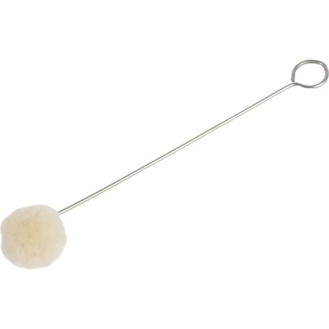 Lot de 50 applicateurs à tamponner en laine pour teinture du cuir, avec manche en métal. (1/5)