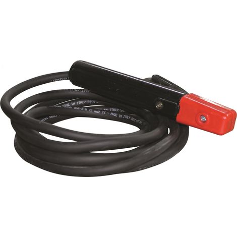 Pinza porta elettrodo completa di cavo per saldatrice saldatura mma
