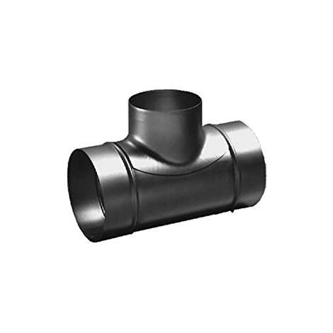 Unelvent – Té équerre à 90° en acier galvanisé D 80/80 mm – Gaine VMC pour espaces confinés – SKU 860510 (1/6)