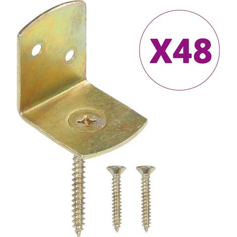 vidaXL Soportes del panel de la valla 48 uds en L metal galvanizado (1/5)